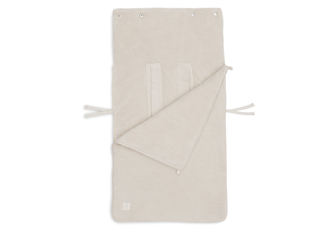 Jollein voetenzak groep 0+ 3/5 punts gordel basic knit - Nougat