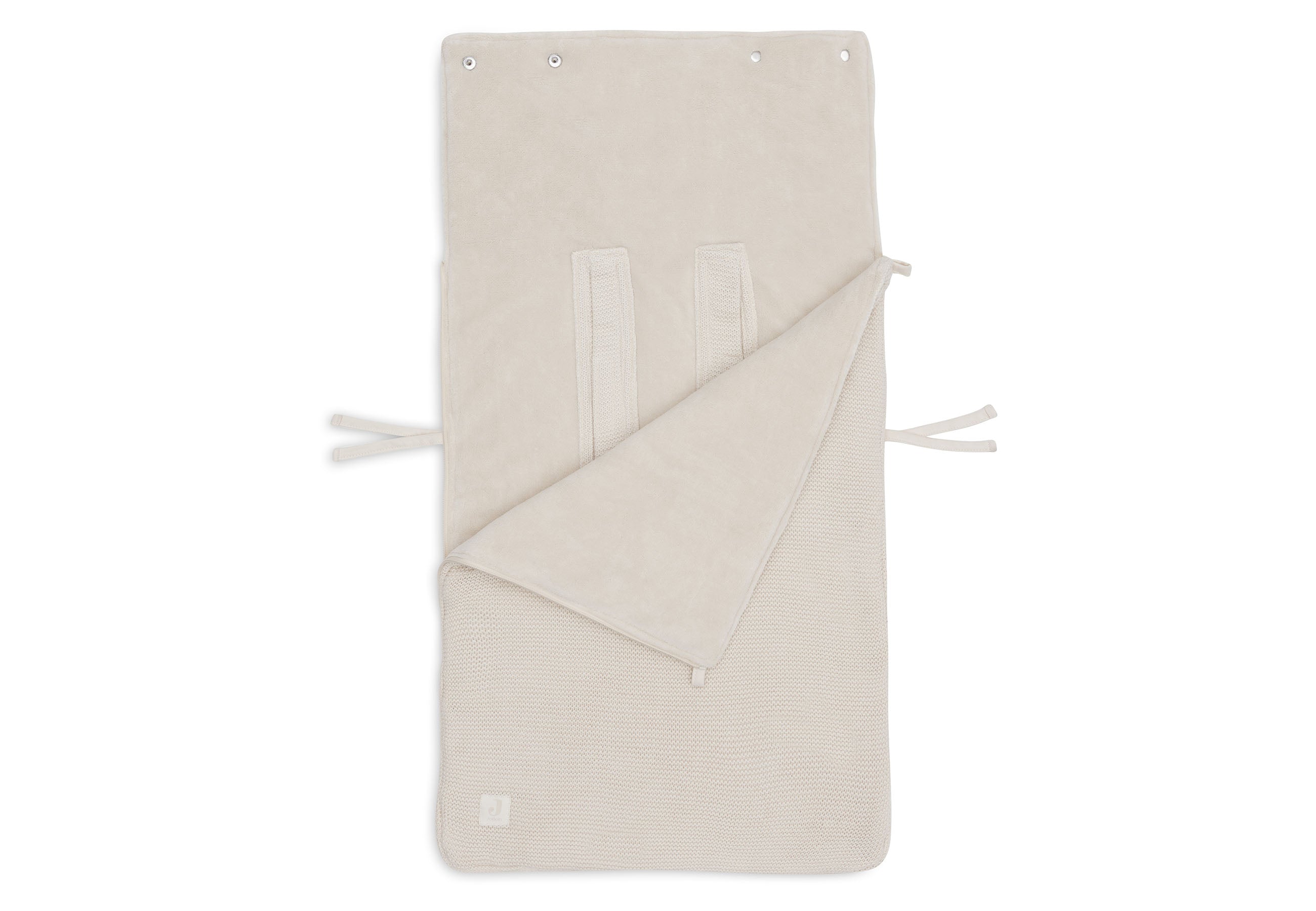 Jollein voetenzak groep 0+ 3/5 punts gordel basic knit - Nougat