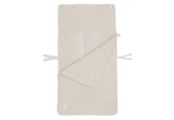 Jollein voetenzak groep 0+ 3/5 punts gordel basic knit - Nougat