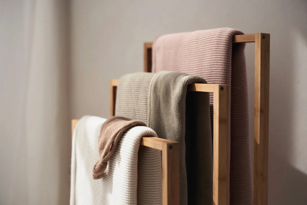 Jollein wiegdeken 75x100cm Basic Knit - Olive Green/Fleece