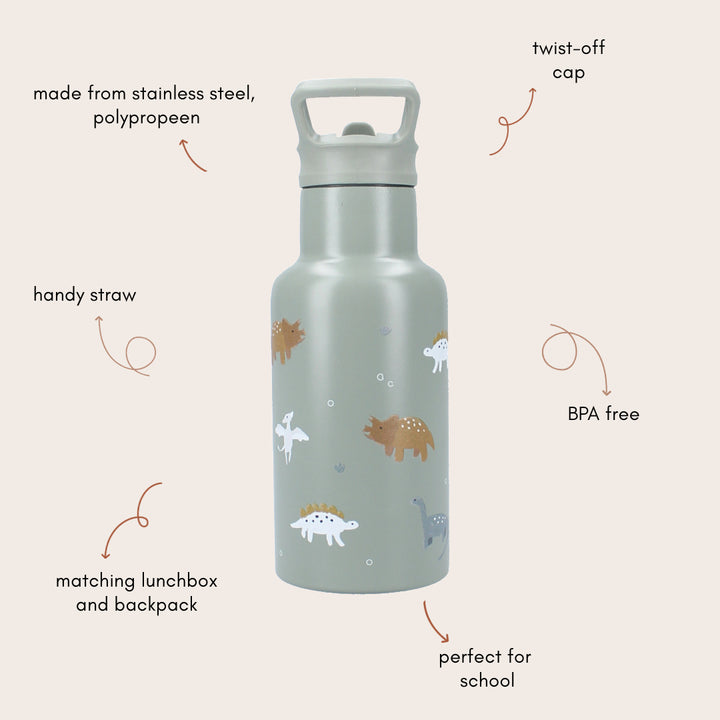 Kidzroom drinkfles 350 ml - Dinosaurus