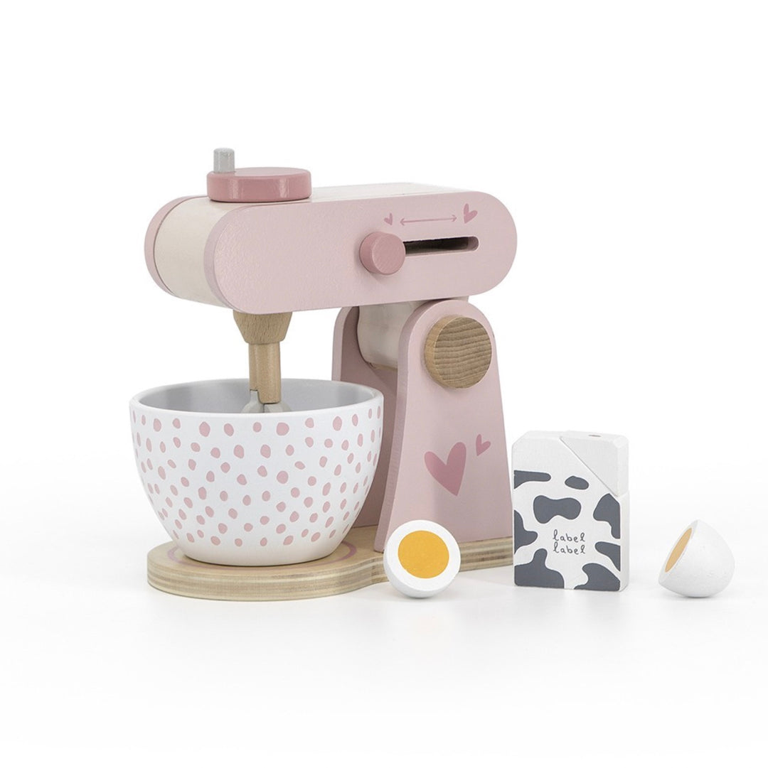 Label Label houten mixer - roze