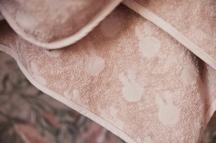 Jollein badcape badstof 75x75 miffy jacquard - Wild Rose