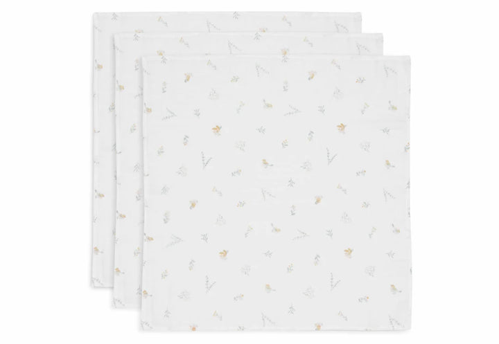 Jollein hydrofiele doek small 70x70 - Lovely Birds - 3 stuks