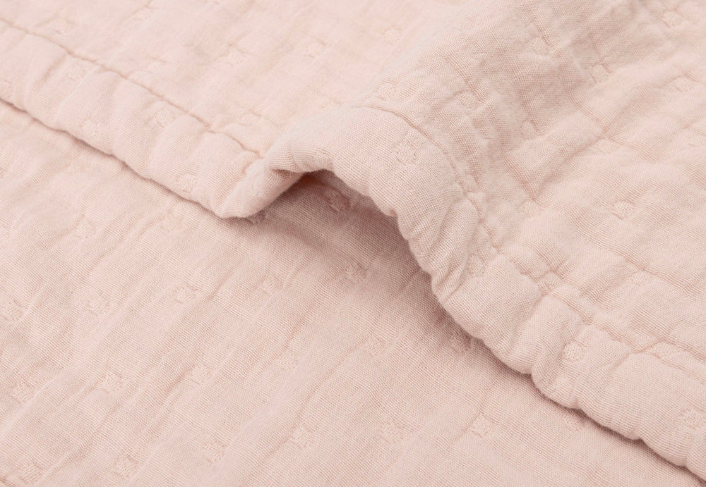 Wiegdeken hydrofiel 75x100cm Jacquard - Wild Rose