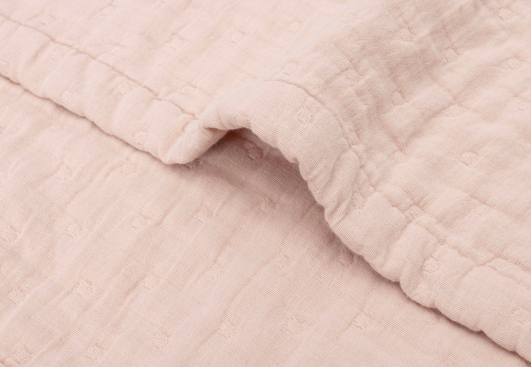 Wiegdeken hydrofiel 75x100cm Jacquard - Wild Rose