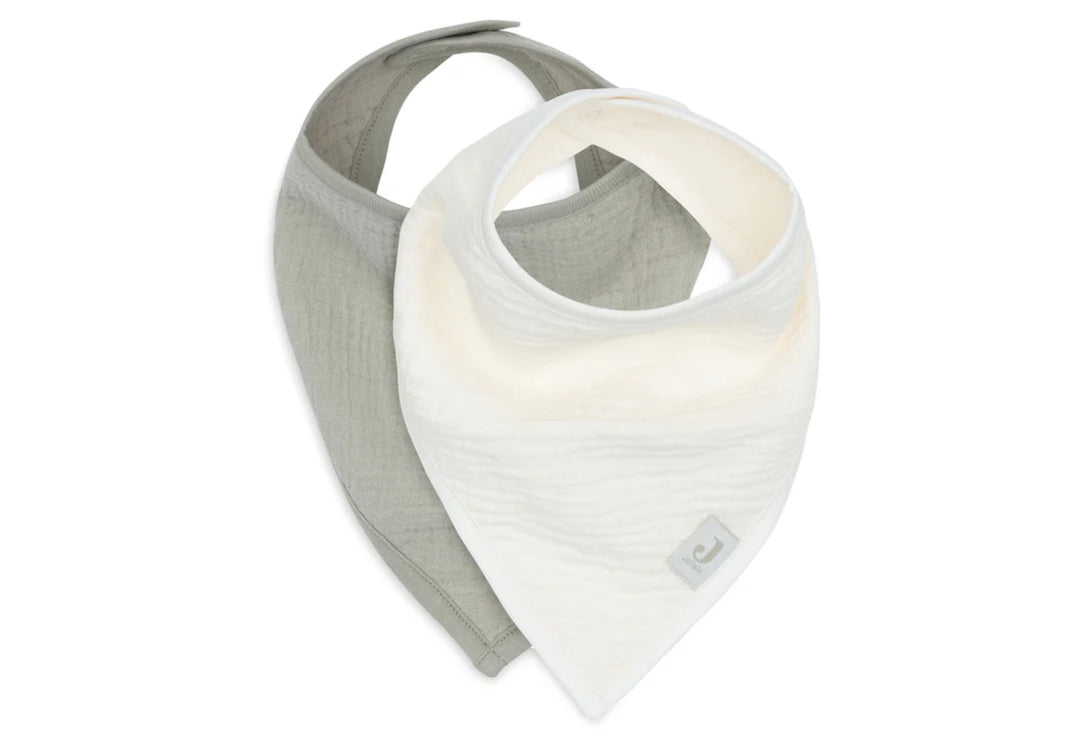 Jollein slab bandana hydrofiel - Olive green/Oatmeal - 2 stuks