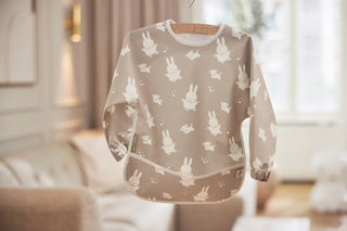 Jollein slab waterproof met mouwen - miffy en snuffy - Olive Green