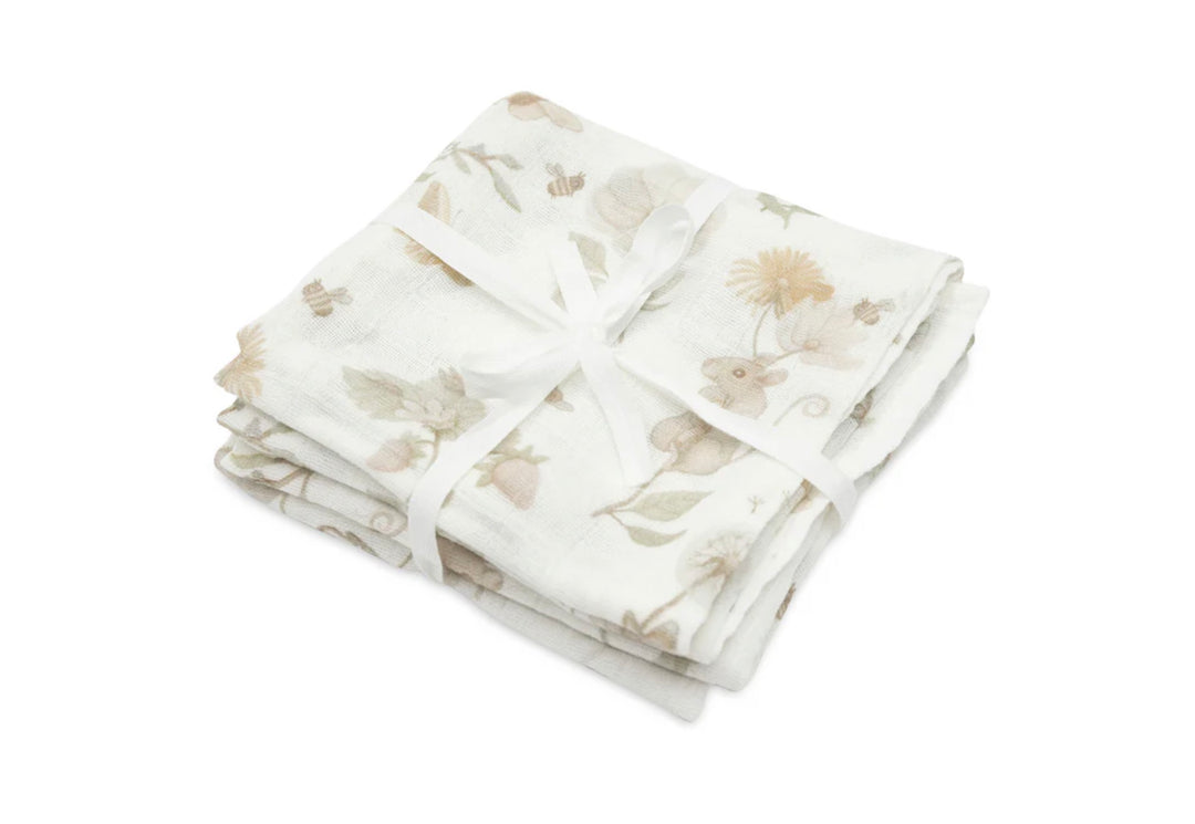 Jollein hydrofiele doek small 70x70 - Dreamy Mouse - 2 stuks