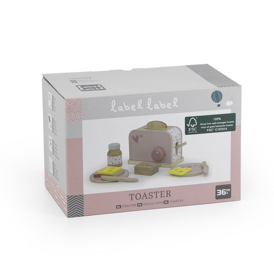 Label Label broodrooster - roze