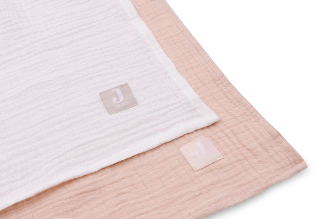Jollein hydrofiele doeken 4-pack 70x70 - Wild rose / ivory