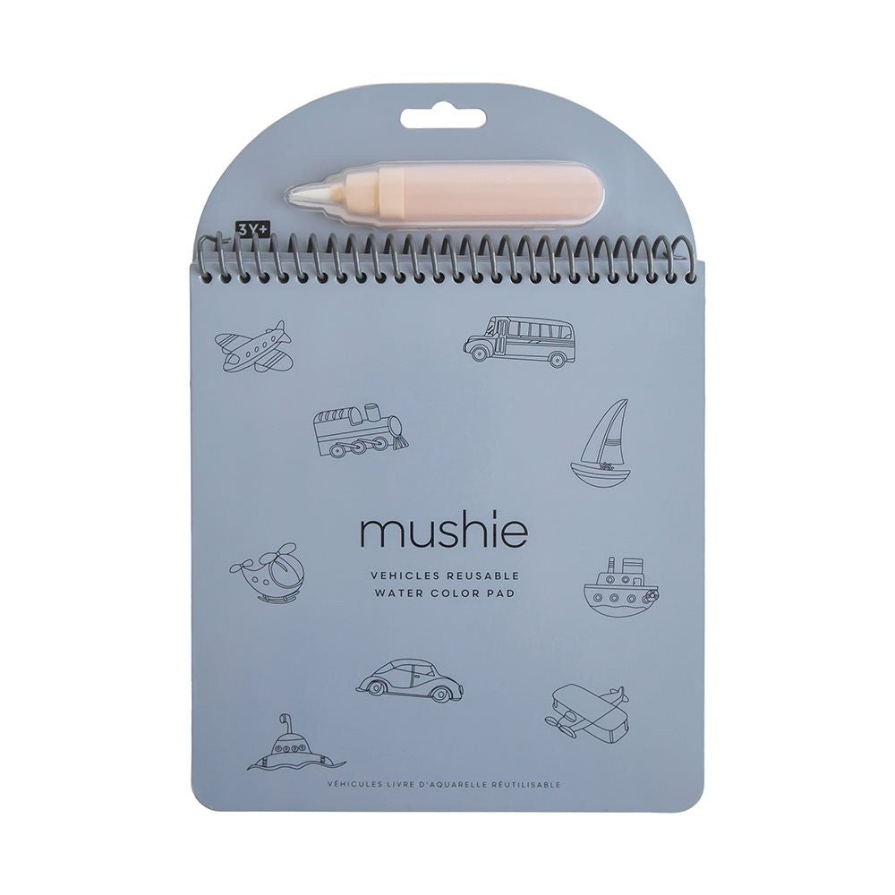 Mushie herbruikbaar waterkleurboek - Vehicles