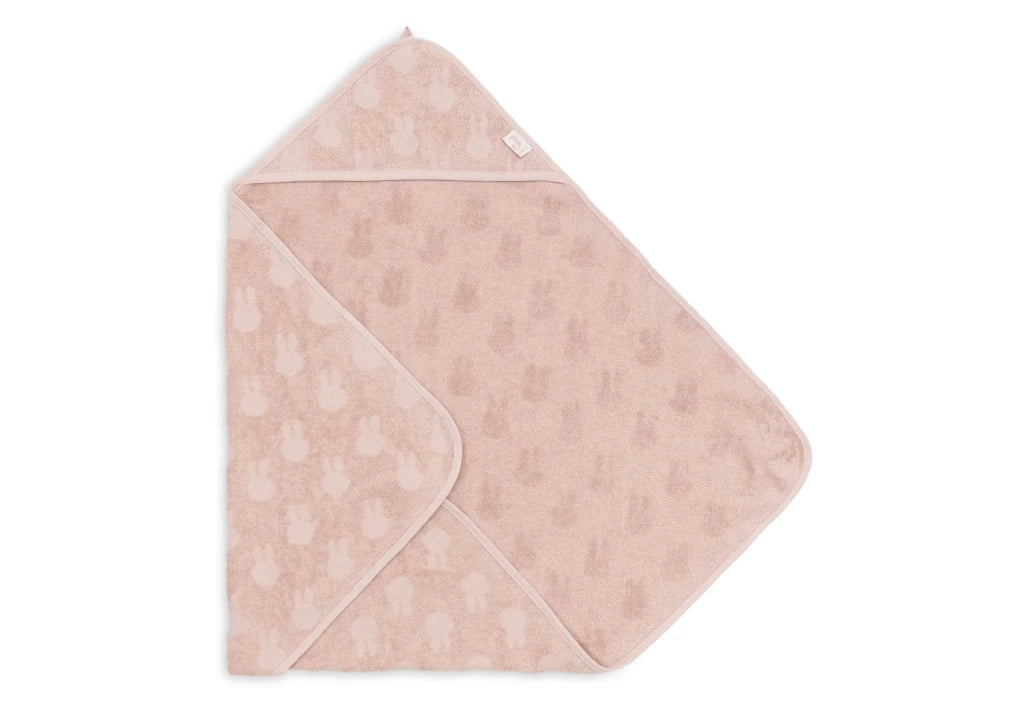 Jollein badcape 75x75 Miffy met naam - Nougat