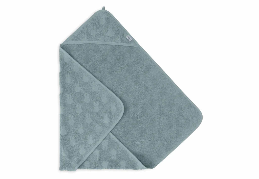 Jollein badcape 75x75 Miffy met naam - Nougat
